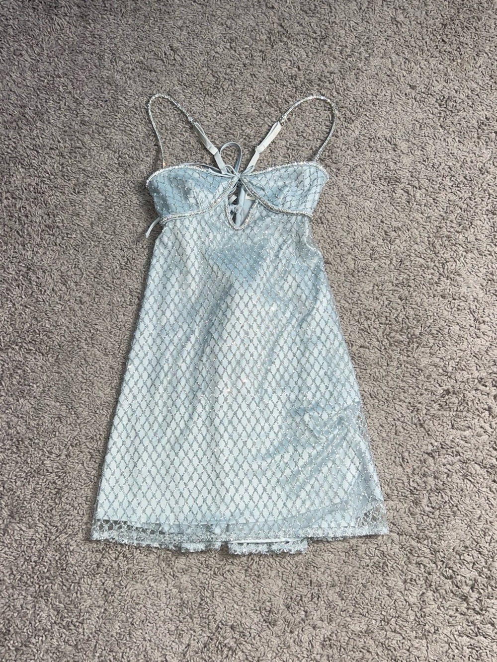 For love & lemons glitter slip dress size XXS